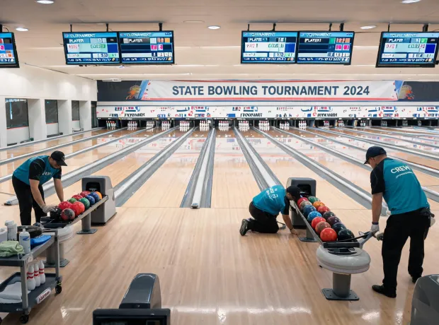 Tournament lane setup crew