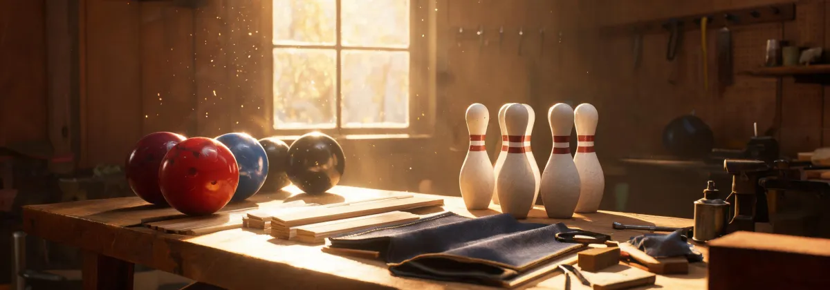 Workshop sunlight on bowling materials